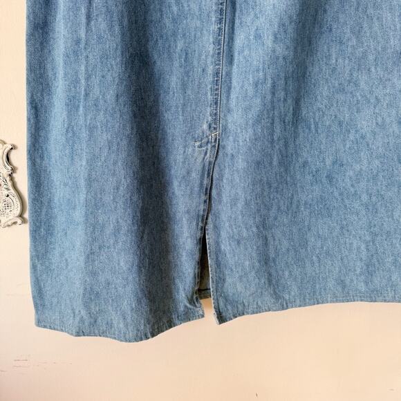 Vintage Y2K Cowgirl St. John’s Bay Denim Midi Skirt 14 - Picture 4 of 6